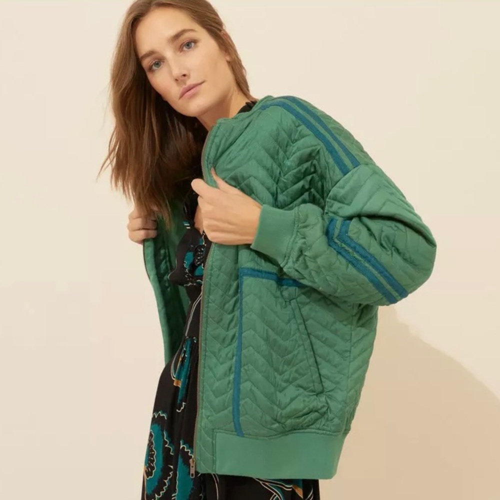 BA&SH Quest Quilted Herringbone Oversize Jacket